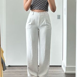 white effortless pants aritzia